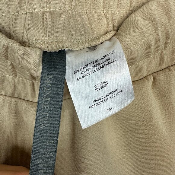 Mondetta Two Piece Matching Sweater Shorts Set Beige Tan Medium Top - Picture 7 of 8